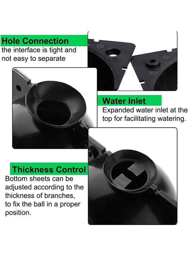 10 PCS Air Layering Propagation Kit with Zip Ties, Reusable Half Transparent Grafting Ball, Air Layering Pods Clear, Plant Rooting Grafting Box for Fast Propagation Plants (Medium) - Image 4