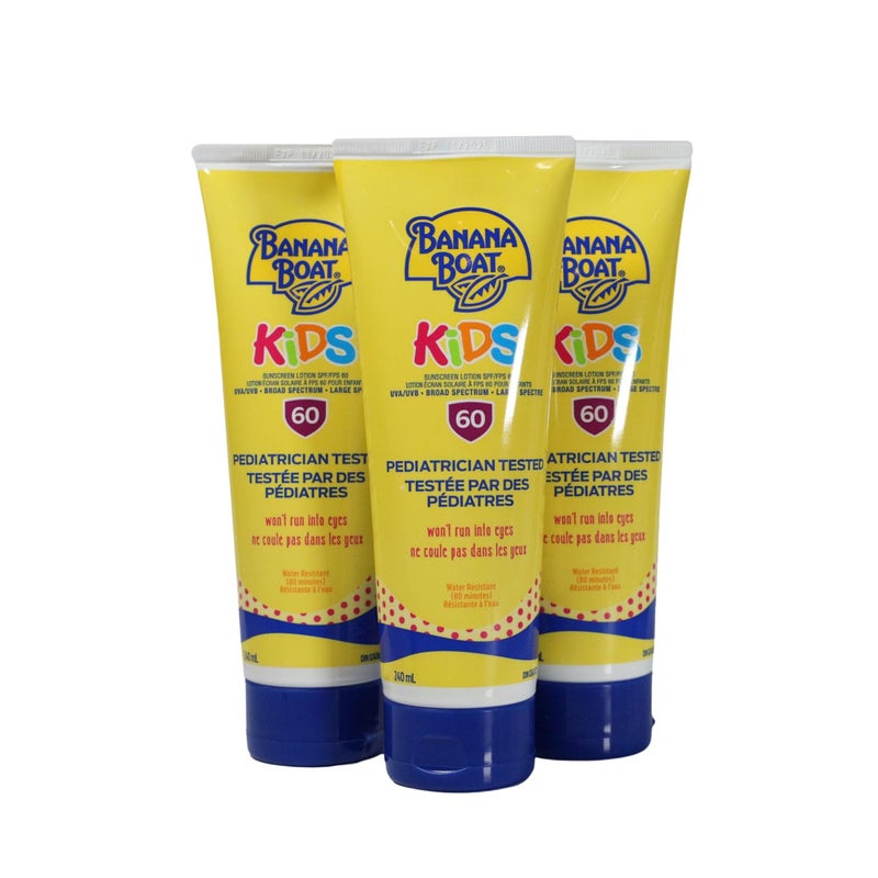 Kids Tear Free Sunscreen Lotion Broad Spectrum SPF 60 240mL Pack of 2 