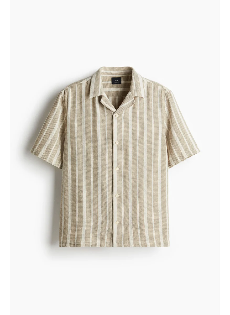 اتش اند ام Regular Fit Textured Resort Shirt