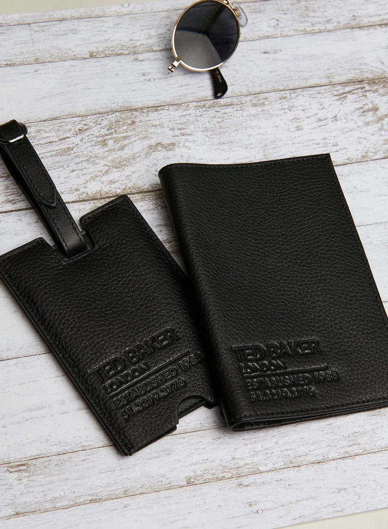 Ted Baker Wirre Passport Holder And Luggage Tag Set