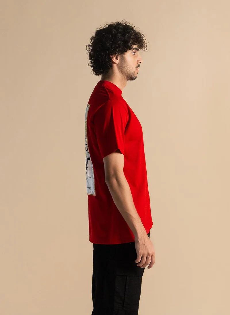SHAPES DETAILED PATCHWORK T-SHIRT