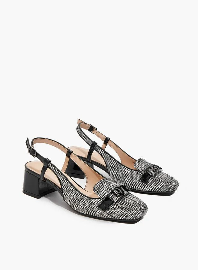 Celeste Women Checked Block Heel Sandals