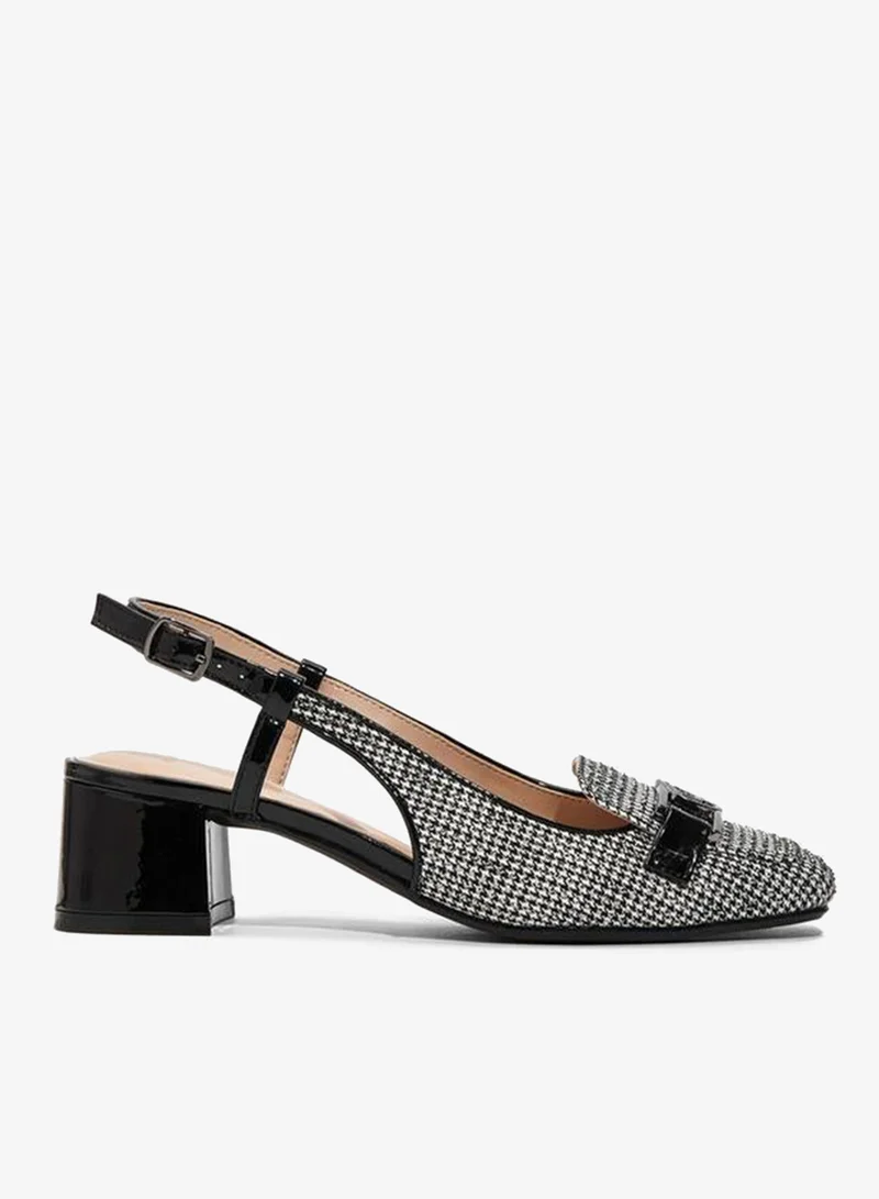 Celeste Women Checked Block Heel Sandals