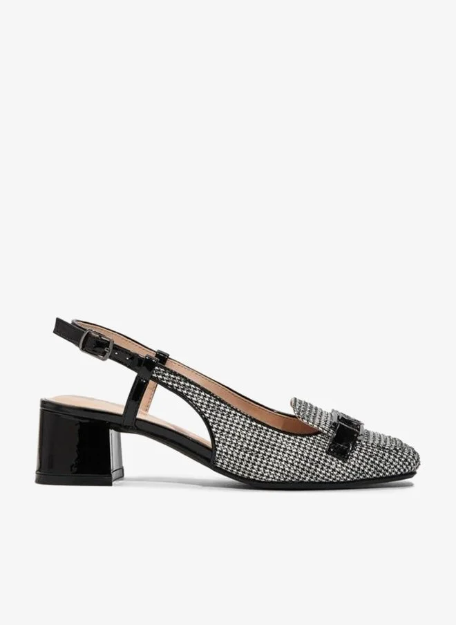 Celeste Women Checked Block Heel Sandals