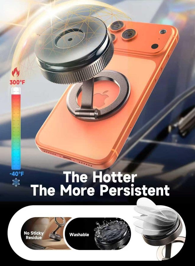 visnfa Vacuum Magnetic Phone Holders for Your Car [105+LBS Suction & 3800gf Magnetic] 360° Adjustable Magsafe Car Phone Holder Mount for iPhone 17 16 15 14 13 12 Series & Android, Pure Zinc Alloy - Image 5