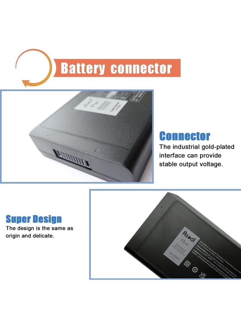Compatible Universal Replacement Laptop Battery 4XKN5 for Dell Latitude 5404 5414 E5404 7404 7414 E7404 P45G P46G Rugged Extreme Series CJ2K1 X8VWF XN4KN DKNKD 5XT3V - Image 2