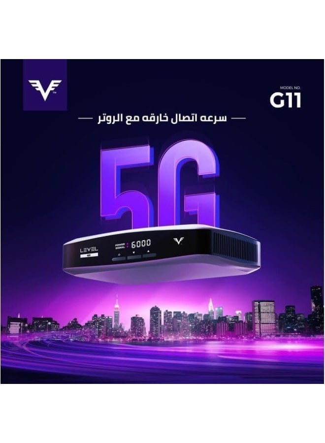 ليفل جهاز استقبال فضائي ليفل G11 بدقة Full HD 1080p مع واي فاي داخلي ومنفذ LAN ودعم USB وتقنية H.265 - Image 2