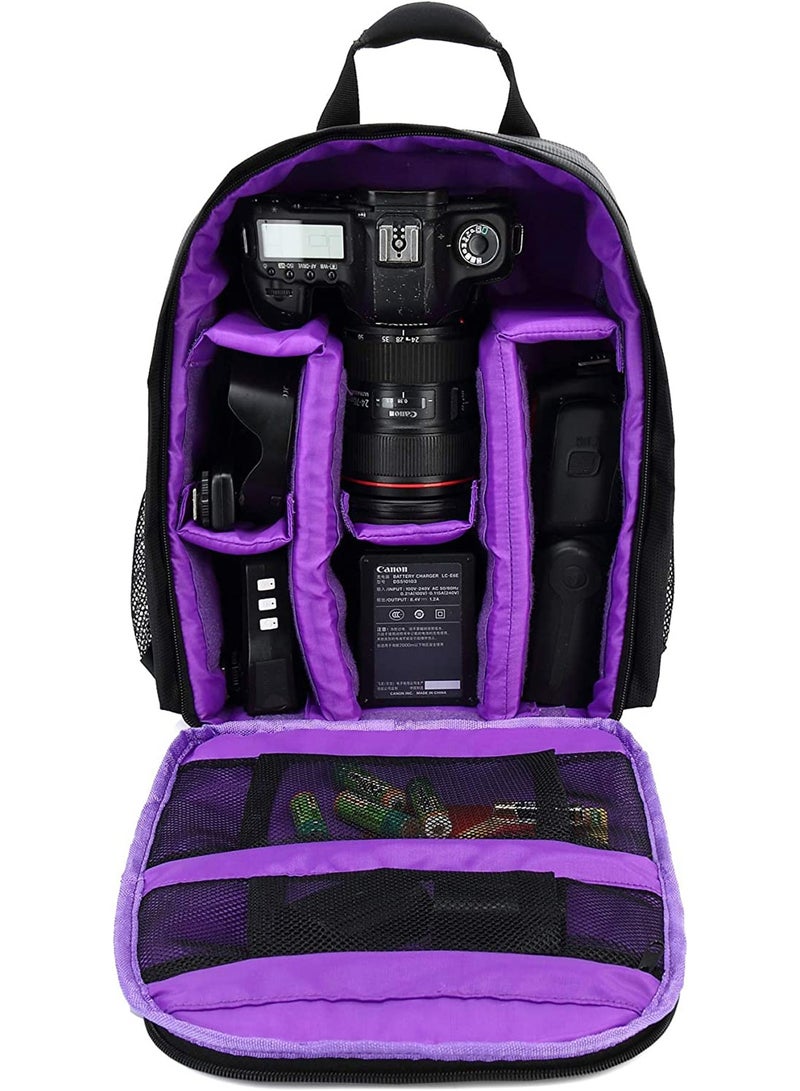GT-Wheel Waterproof DSLR Camera Bag, Shoulder Backpack for Photographers, Shockproof Backpack Hiking Bag (Purple)  - Image 1