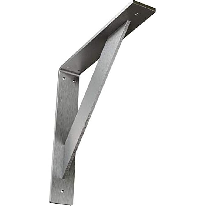 BKTM02X12X12TRSS 2-INCH W X 12-INCH D X 12-INCH H TRADITIONAL BRACKET, STAINLESS STEEL - Image 1