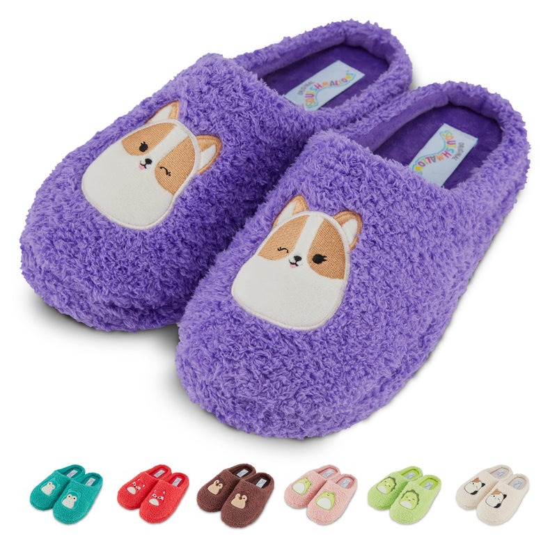 Squishmallows Kids & Womens Cozy Fuzzy House Slippers - Slip On - Image 1
