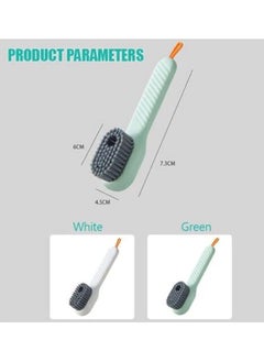 Scrolls Multifunctional Liquid Shoe Cleaning Brush with Soap Dispenser, Shoe Laundry Brush Scrub Brushes for Cleaning, Soft Bristle Cleaning Brushes for Household Use Bathroom Kitchen Pack of 2  - Image 2