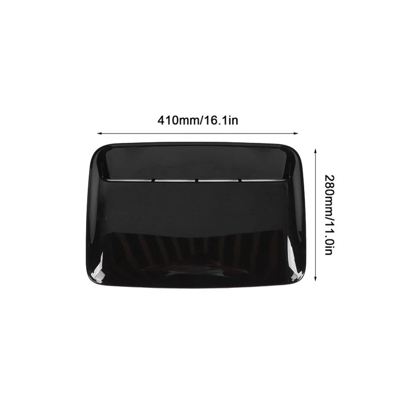 Aramox Hood Air Intake Grille, Universal Hood Scoop Cover for Automobile Modification Replacement Refurbishment(Bright black) - Image 2