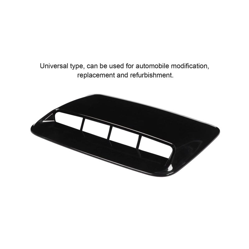 Aramox Hood Air Intake Grille, Universal Hood Scoop Cover for Automobile Modification Replacement Refurbishment(Bright black) - Image 3