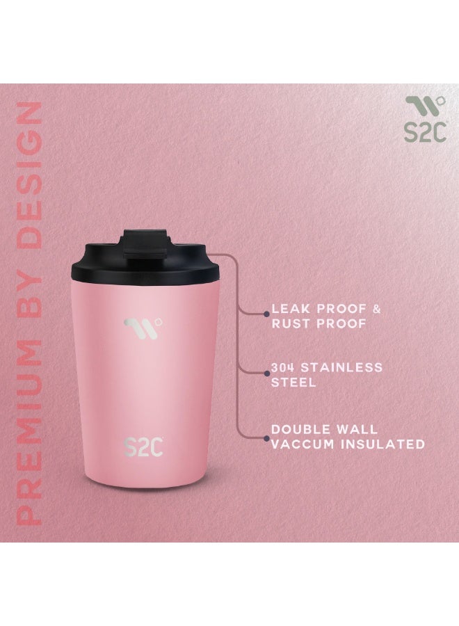 S2C WANDER Series - Premium Insulated Coffee Travel Mug with Lid, Leak Proof, BPA Free, Stainless Steel, Keeps Drinks Hot 8 Hours/Cold 12 Hours, 12oz Capacity, Perfect for Travel & Car - Image 5