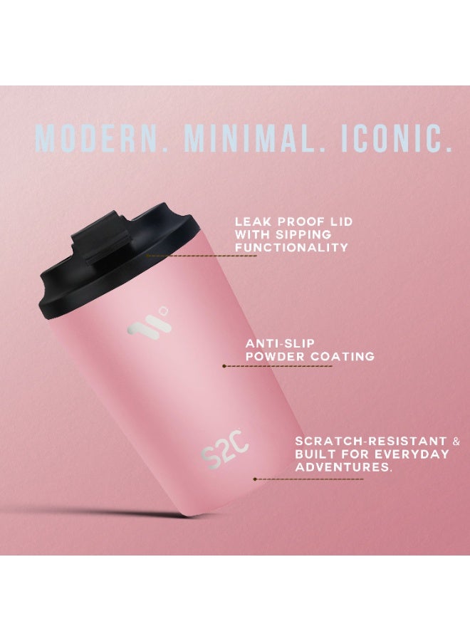 S2C WANDER Series - Premium Insulated Coffee Travel Mug with Lid, Leak Proof, BPA Free, Stainless Steel, Keeps Drinks Hot 8 Hours/Cold 12 Hours, 12oz Capacity, Perfect for Travel & Car - Image 3