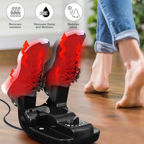 Hacer Electric Shoes Dryer Corded Boots Warmer with Folding and Drying Adjustable Rack for Gloves, Hats and Socks - 1 Pc - Image 5