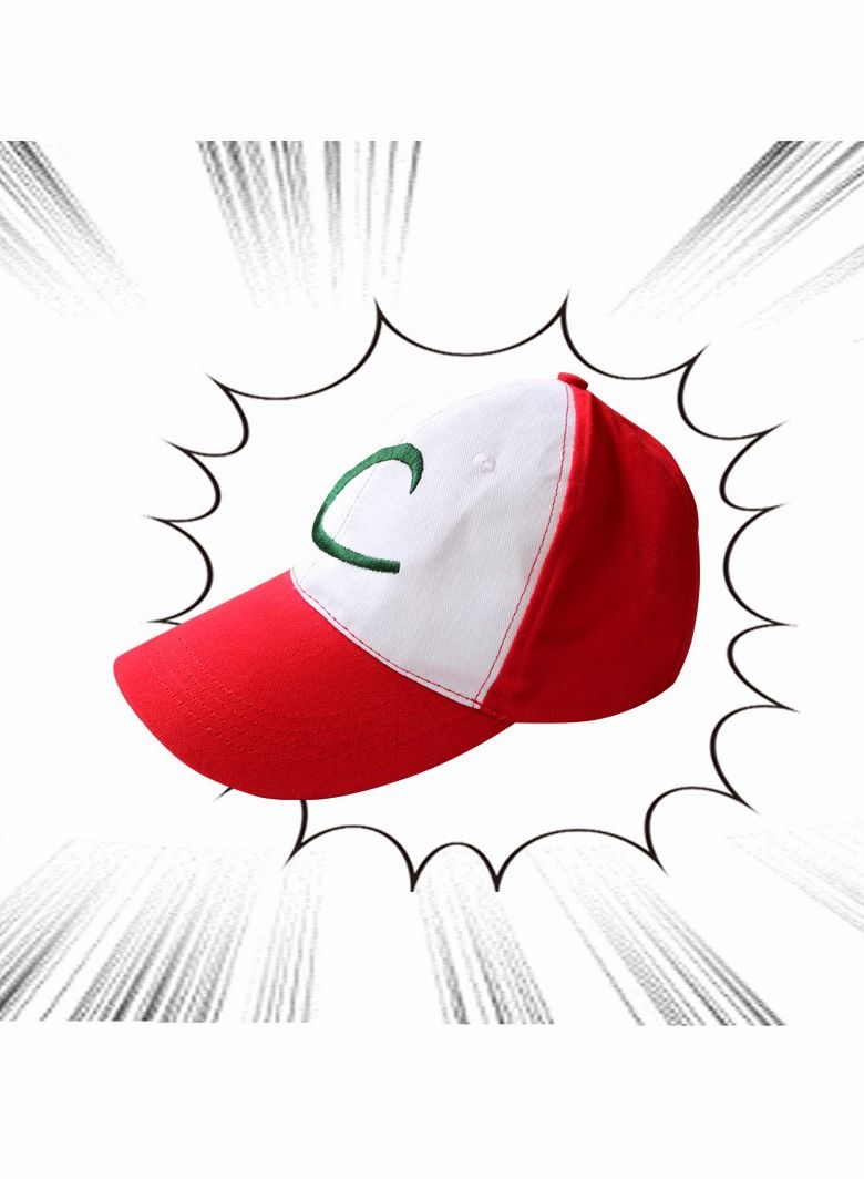 4 Piece Set Pokemon Ash Ketchum Costume Kid Monster Trainer Cosplay Jacket Hat Gloves Coat with Hats. Gloves And Plush Pokemon Balls  - Image 3