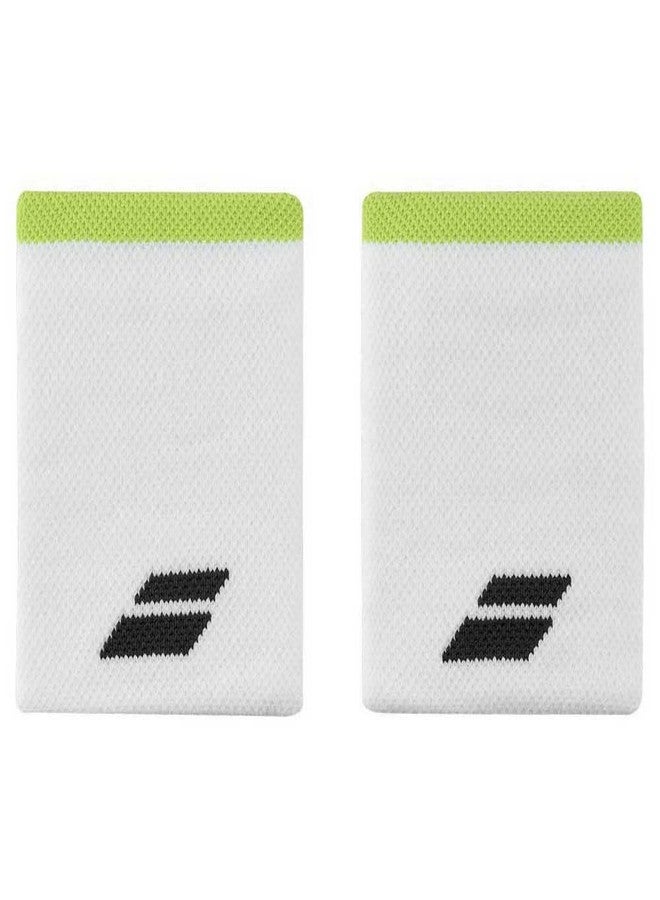 Babolat Logo Jumbo Wristband (White/Aero) - Image 2
