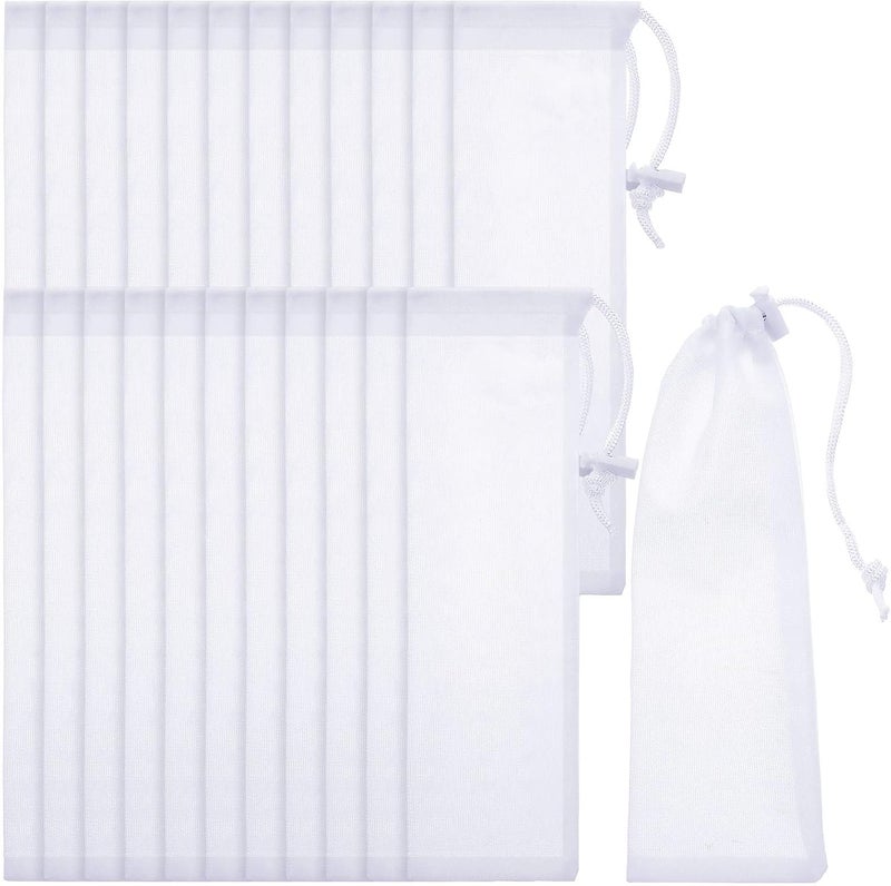 Shappy Lint Traps Catcher for Washing Machine Nylon Mesh Lint Traps for Home Laundry Washing Machine Drain Systems Discharge Hoses Filter, 9.4 x 3.1 Inch (24 Pieces) - Image 1