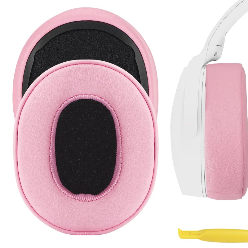 Geekria NOVA Replacement Ear Pads for Skullcandy Crusher Wireless, Crusher EVO, Crusher ANC, Hesh3, HeshEVO, HeshANC, Venue ANC Headphones Ear Cushions, Repair Parts with Video Guide (Pink) - Image 1