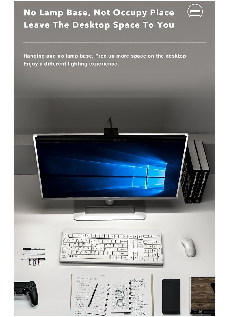 ضوء شاشة كمبيوتر يعمل بالطاقة USB للمكتب / المنزل / الألعاب / المكتب ، سطوع / لون قابل للتعديل بطول 330 مم