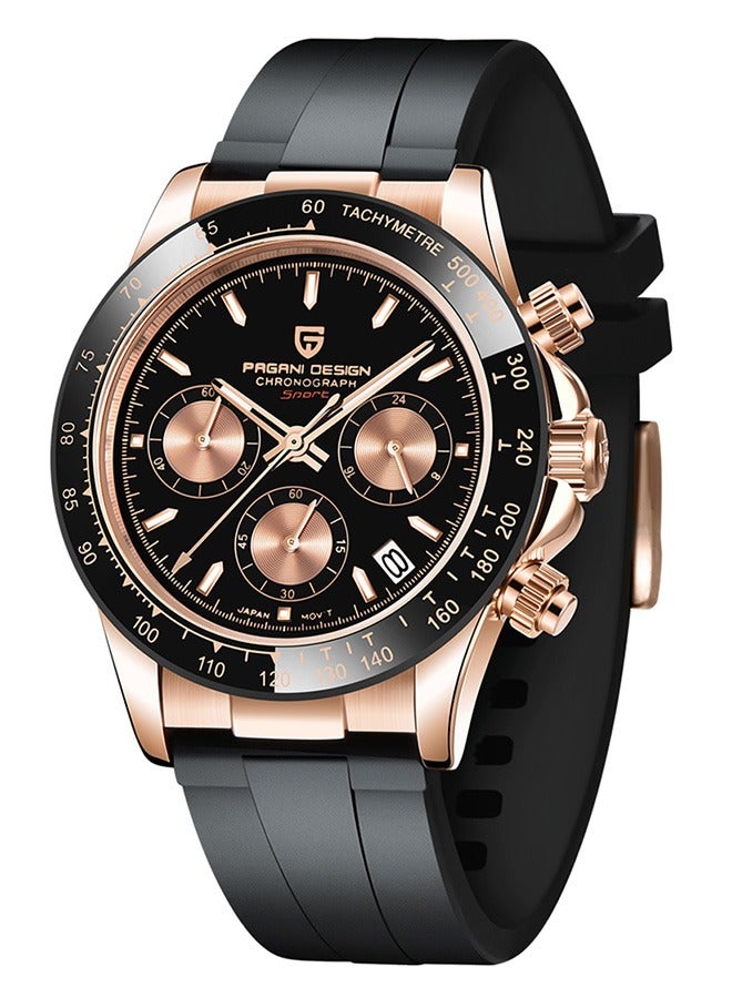 باغاني ديزاين الكلاسيكية الرجال متعددة الوظائف كرونوغراف كامل الفولاذ المقاوم للصدأ اليابانية كيه 63 الكوارتز حركة تستر 100 متر للماء الفاخرة الأعمال ووتش - Image 5