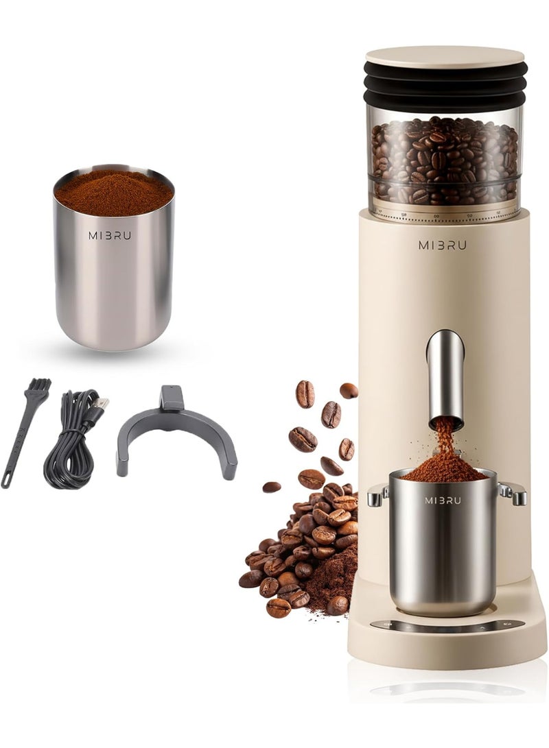 ميبرو V60 مطحنة قهوة كهربائية بمطحنة مخروطية – 60 إعداد طحن، مؤقت دقيق، تصميم مضاد للكهرباء الساكنة – مثالية للإسبريسو، التنقيط، التحضير اليدوي، الكولد برو، والفرنش بريس - Image 1