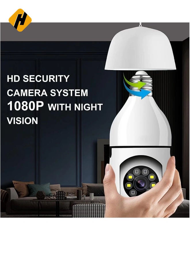 HuHa 360 Degree Security Cameras Wireless Outdoor, 2.4GHz & 5G WiFi Light Bulb Camera, 1080p Wireless Cameras for Home Security, Indoor Security Camera System, Motion Detection  - Image 3