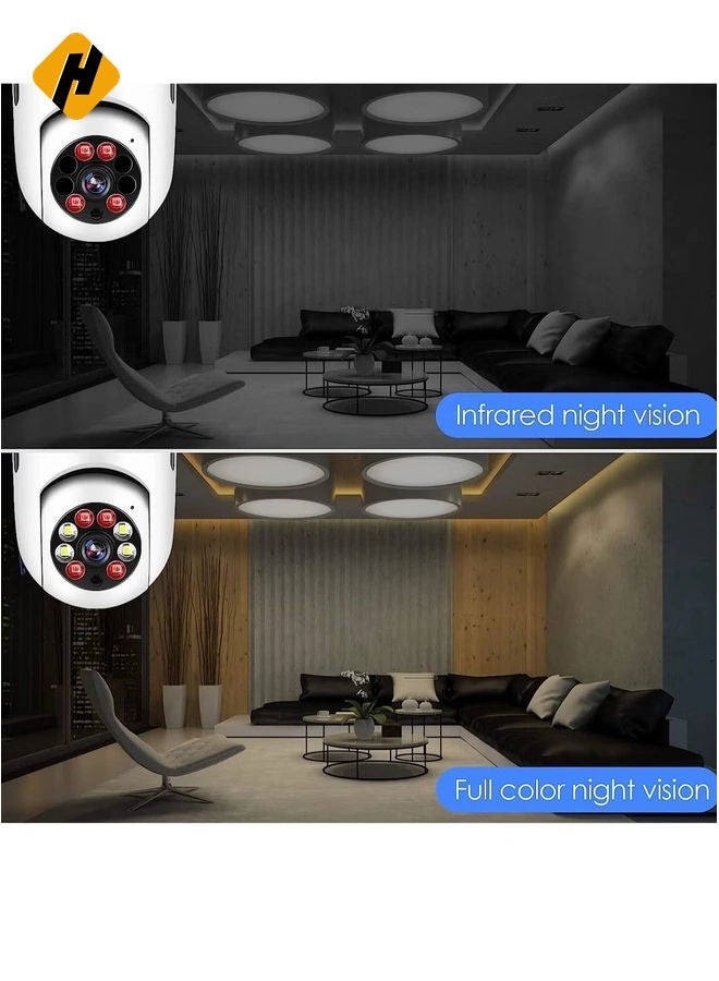 HuHa 360 Degree Security Cameras Wireless Outdoor, 2.4GHz & 5G WiFi Light Bulb Camera, 1080p Wireless Cameras for Home Security, Indoor Security Camera System, Motion Detection  - Image 5