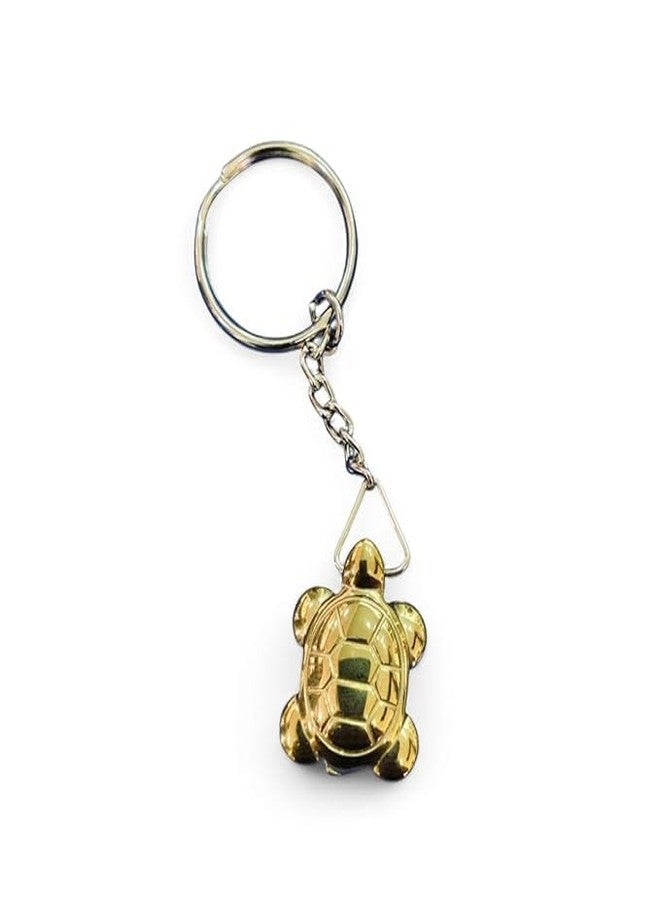 GEMTUB Natural Pyrite Tortoise Keychain | Money Magnet Keychain for Wealth, Prosperity & Abundance - Image 2