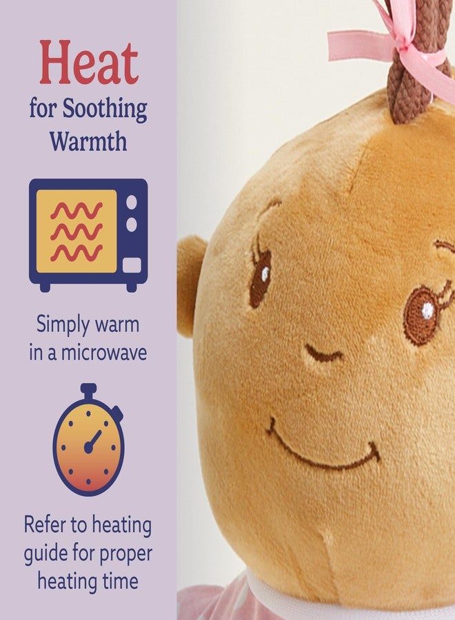 وارميز حيوانات محشوة دافئة قابلة للاستخدام في الميكروويف ومُثقلة، لطفلة صغيرة ذات بشرة داكنة - حيوانات محشوة دافئة للدفء والراحة - ألعاب قطيفة ناعمة للكبار والأطفال (الأولاد والبنات والرضع والأطفال الصغار) - Image 4