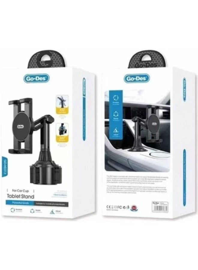 Go-Des GD-HD313 Car Phone Holder, 360-Degree Rotation Adjustable Mobile Stand, Black - Image 3
