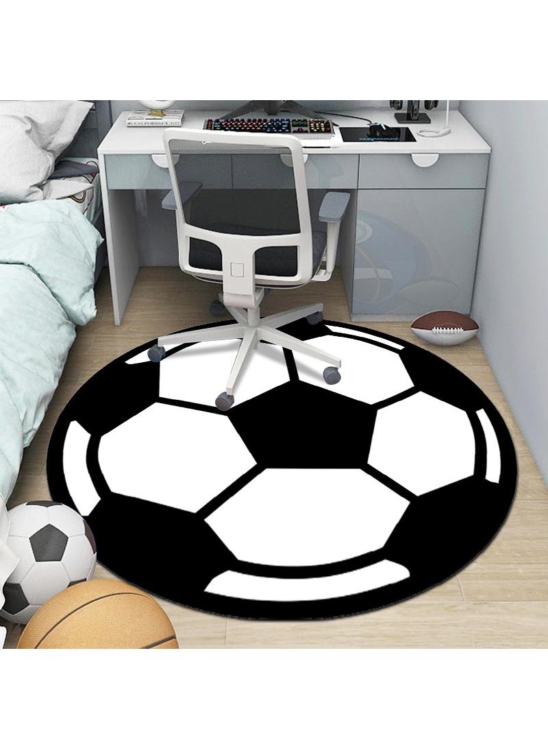 يقبست Creative Children's Room Round Carpet Football Anti slip Floor Mat 100cm - Image 1