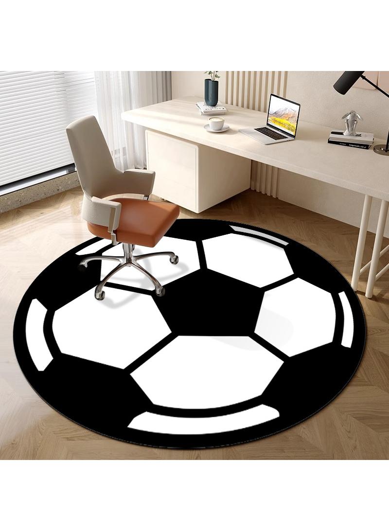 يقبست Creative Children's Room Round Carpet Football Anti slip Floor Mat 100cm - Image 3