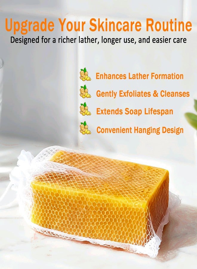 Calzzle Kojic Acid Soap 4PCS, Dark Spot Remover & Brightening with Turmeric, Vitamin C & Retinol, Moisturizing with Collagen & Shea Butter, Gentle for Face and Body, With Soap Holder & Net, 110g Each - Image 4