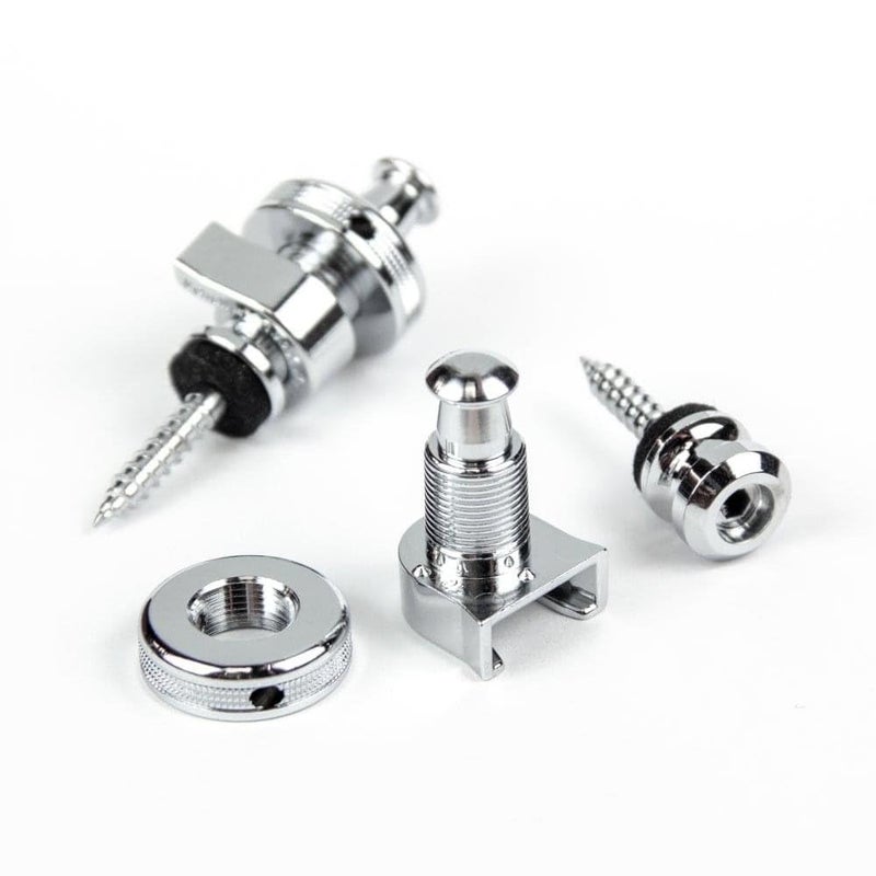 Schaller S Locks Guitar Strap Locks and Buttons (Pair) Chrome - Image 3