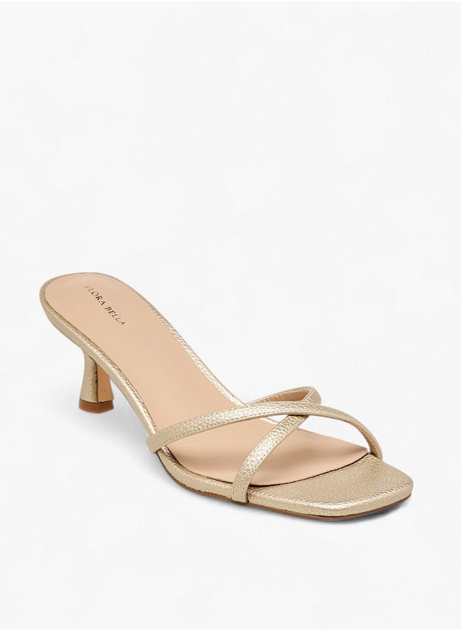Flora Bella By Shoexpress Women's Strappy Slip-On Sandals with Kitten Heels  - Image 2