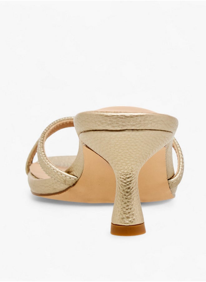 Flora Bella By Shoexpress Women's Strappy Slip-On Sandals with Kitten Heels  - Image 5