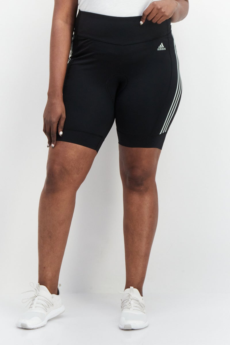 Adidas Women Plus Size Brand Logo Training Shorts, Black Combo - Image 1