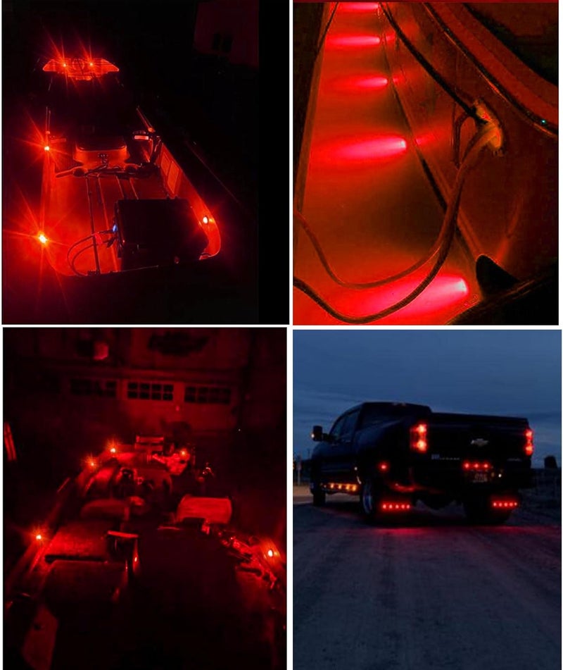 NBWDY 10pc 3/4 Inch Mount RED LED Bullet Marker Lights for Trucks, RVs, and Trailers - Image 3