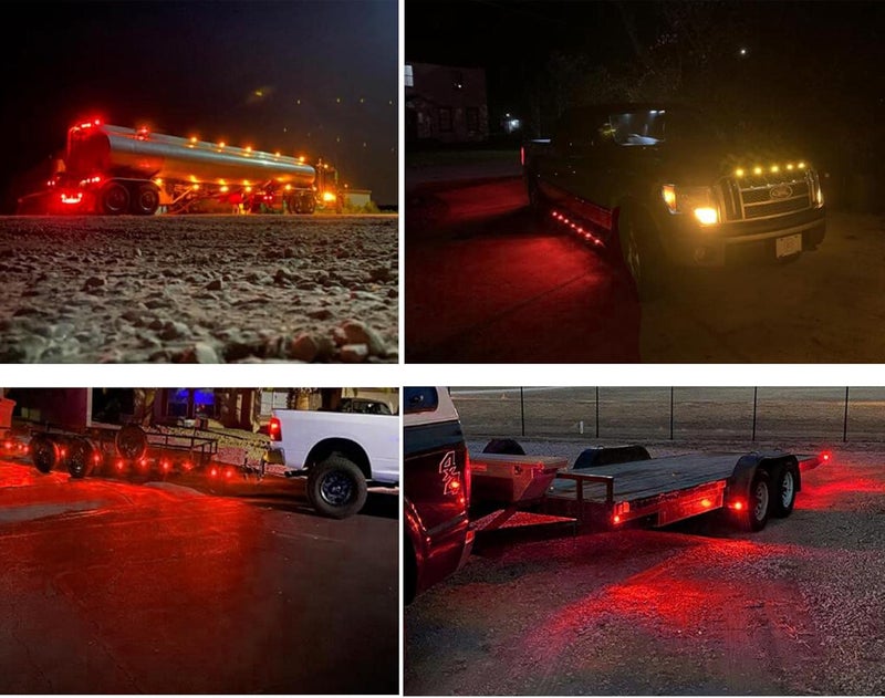 NBWDY 10pc 3/4 Inch Mount RED LED Bullet Marker Lights for Trucks, RVs, and Trailers - Image 2