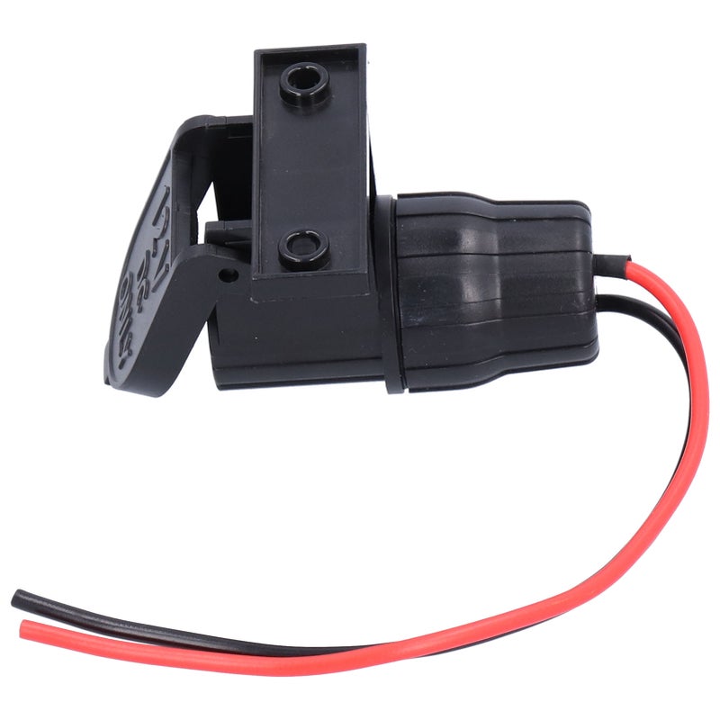 Car Cigarette Lighter Female Socket with Bracket Plastic for 12V Automobile Motorcycle - Image 2