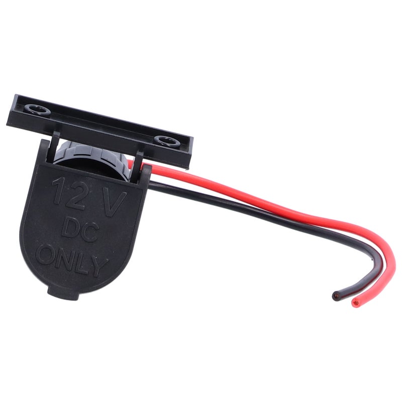 Car Cigarette Lighter Female Socket with Bracket Plastic for 12V Automobile Motorcycle - Image 1
