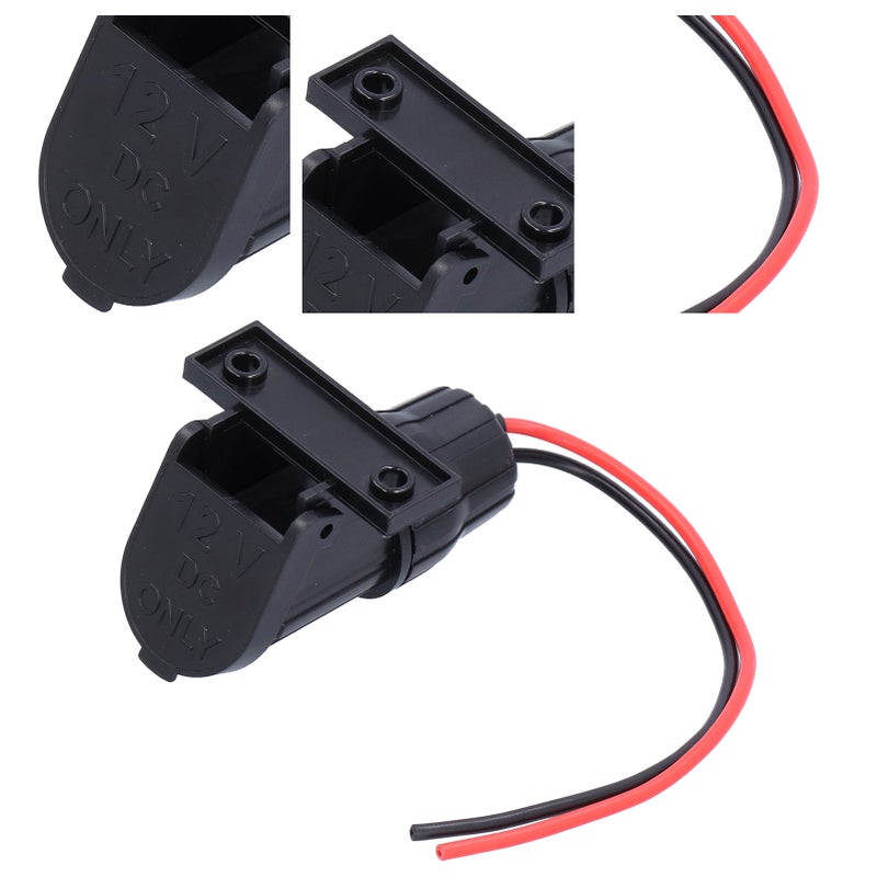 Car Cigarette Lighter Female Socket with Bracket Plastic for 12V Automobile Motorcycle - Image 3