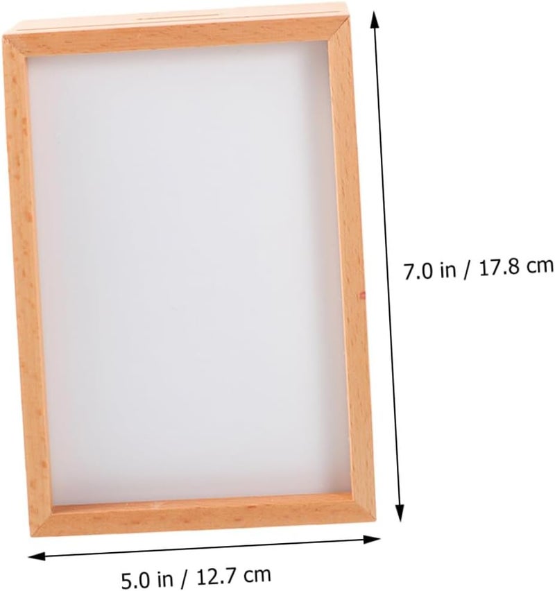 Wooden Photo Frame with Dried Flower Display 7-inch Hollow 3d Shadow Box Frame for Desktop Artworks and Botanical Specimens Home Décor - Image 2
