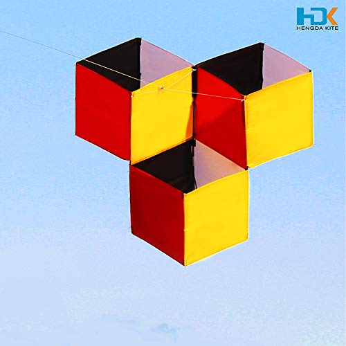 HENGDA KITE for Kids Adults 3D Magic Cube Box Kite Single Line Kite Flying for Children Kids Outdoor Toys Beach Park Playing - Image 5
