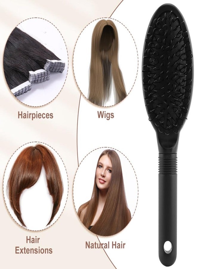 Kryslanix 3Pcs Wig Brush Comb Set,Loop WigBrush,Professional Hair Extension Brush,Wide-Tooth and Edge Combs,for Human Wigs and Synthetic Extension Hair - Image 5