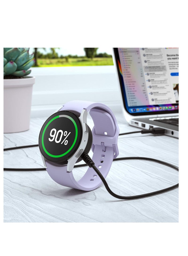 1Pack for Samsung Watch Charger Compatible with Galaxy Watch 7/6/6 Classic/5/5 Pro/4/4 Classic/3/Active Ultra/FE Galaxy Watch Charger USB Magnetic Wireless Charging for Samsung Galaxy Watch-3.3ft - Image 4
