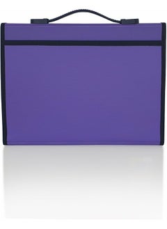 Maxi Expansion File 13 Grids With Handle Purple 13 Pockets Expanding Folders Portable A4 Expandable Organizer  - Image 3