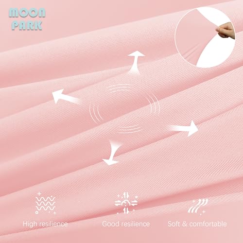 MOON PARK Pregnancy Pillows for Sleeping - U Shaped Full Body Maternity Pillow with Removable Cover - Support for Back, Legs, Belly, HIPS - 57 Inch - Pink - Cooling Cover - Image 5